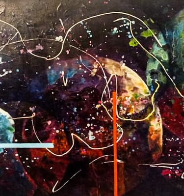 Serie Conexiones - mixta sobre lienzo - Feria de Servicios Miami