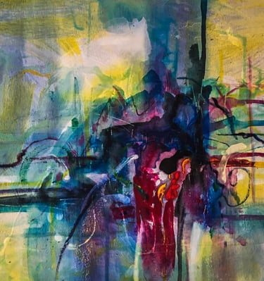 Serie Conexiones - mixta sobre lienzo