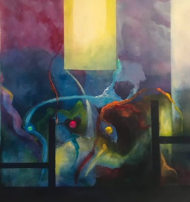 Serie - Conexiones - técnica mixta sobre lienzo
