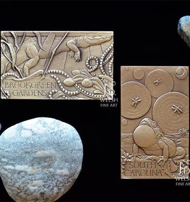 Brookgreen Medal - Days of Silence Nights of Song - Alligator and Toad Relief - Jeremiah D Welsh