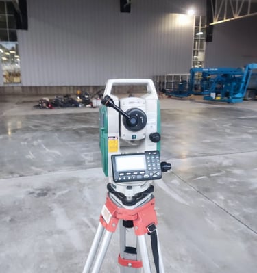 control topográfico en nave industrial en parque finsa puebla