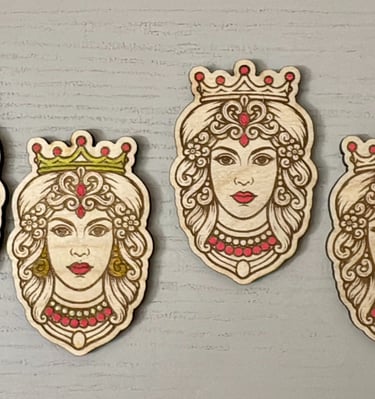 calamite teste di moro progettate, incise e dipinte a mano