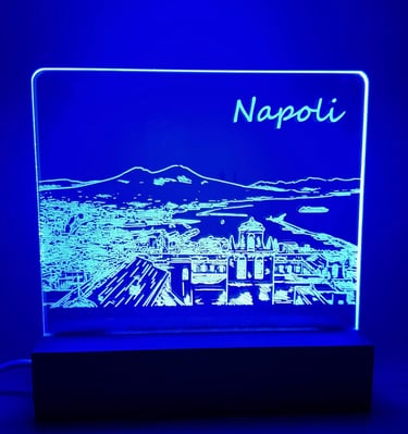 Lampada Led in plexiglass di Napoli
