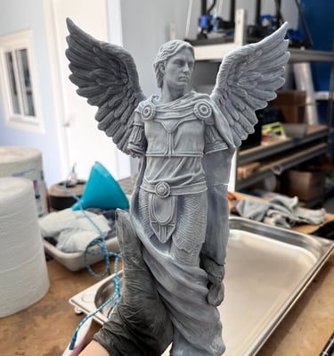 san miguel figura de belén y arte sacro impresa en 3D