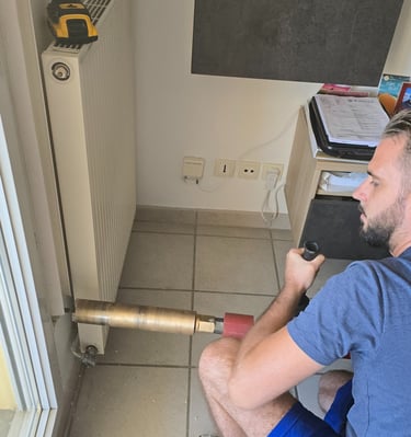 Carottage pour passage de liaisons frigos