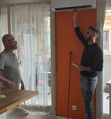 Fin de chantier, test du mural en mode chaud