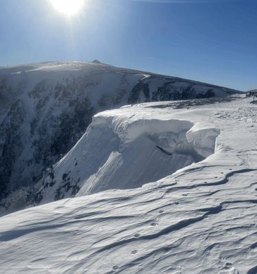 soleil corniche neige sommet du Hohneck