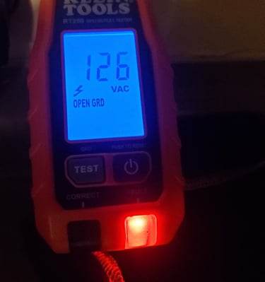 We use different types of receptacle testers. It's important to check the GFCI functionality.