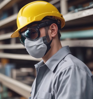 An artisanal display with intricately designed metal plates featuring elaborate engravings, ornate boxes, and various traditional items. The arrangement also includes small pyramidal souvenirs and mugs with decorative motifs, set against a glass shelf backdrop.