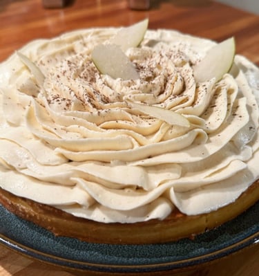 tarte poire ganache montée vanille