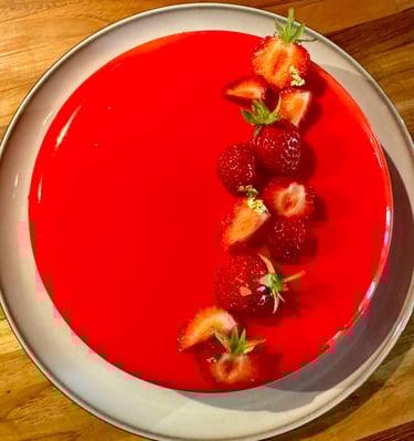 entremet vanille fraise