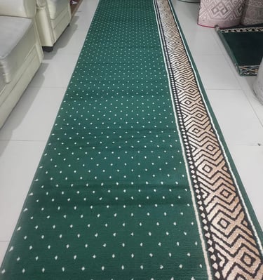 karpet masjid hijau bintik