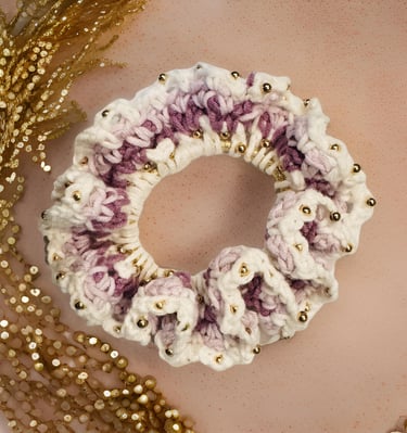 beads crochet hair tie