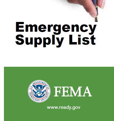 Emergency Supply List
