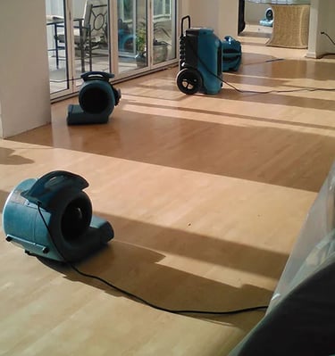 Structural drying for water damage mitigation