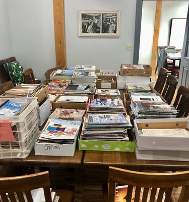 Collection of magazines as source materials