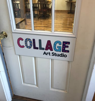 Entrance to Collage Art Studio.