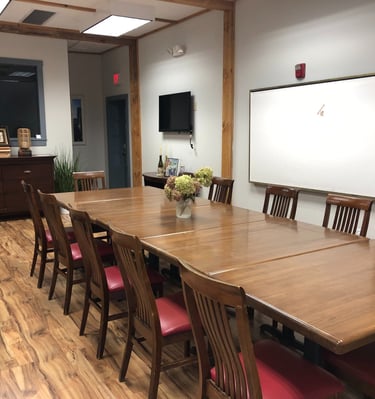Main room for creating collage art as a community.
