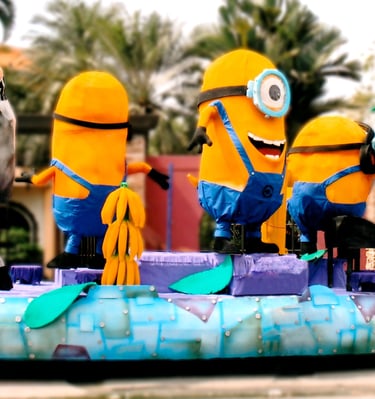 carro alegorico minions