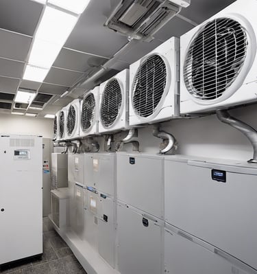 a crane that is hanging from the side of a building