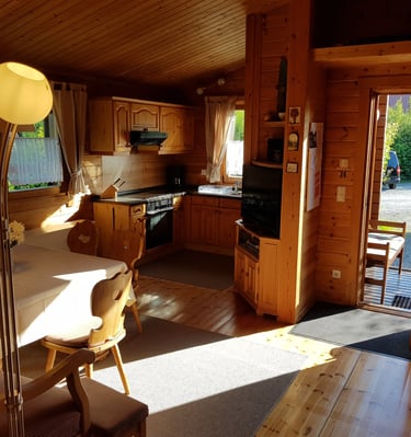 Wohn-Ess-Bereich Ferienhaus Kanada in Viechtach