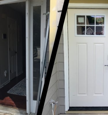 Residential entry door system replacement