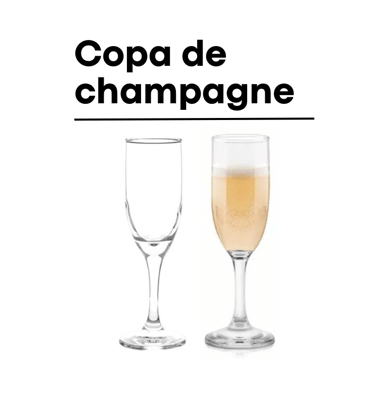 Alquiler de copas de champagne