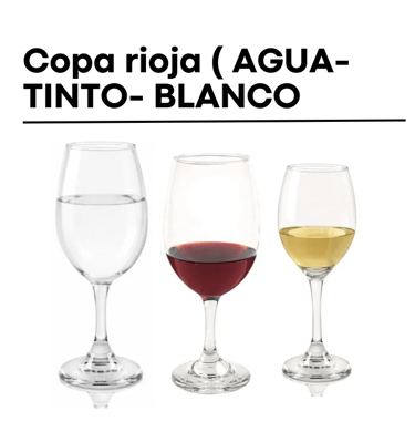 alquiler de copas para vino