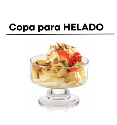 Copa de helado en alquiler