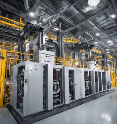 An aerial view of a parking lot and a parking lot