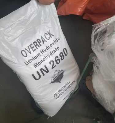 LiOH.H2O Lithium hydroxide monohydrate Micronized Battery grade