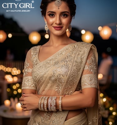 Bridal gold plated bangle set — traditional Indian wedding jewellery