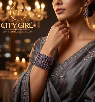 CZ stone gold plated bangles — affordable designer jewellery India