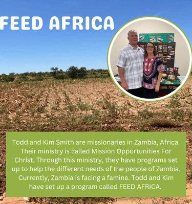 a ministry description for Todd and Kim smith; missionaries to Africa