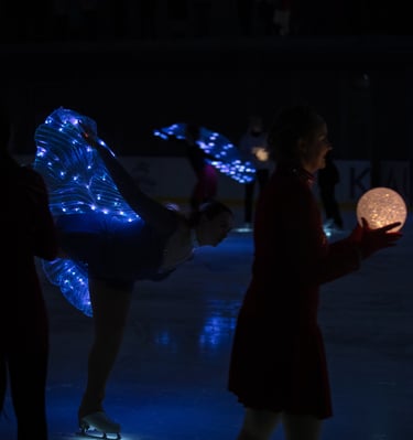 Adult figure skaters skating program