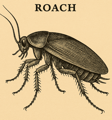 Image of a roach which Treat Pest Control Service takes care of