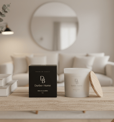 a table with a candle and a candle on it