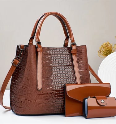 a purse with a wallet and a wallet