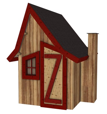 Cabane en bois pour enfant féérique