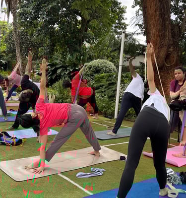 Supporting participants in posture alignment through use of props-yoga belt for posture correctiont