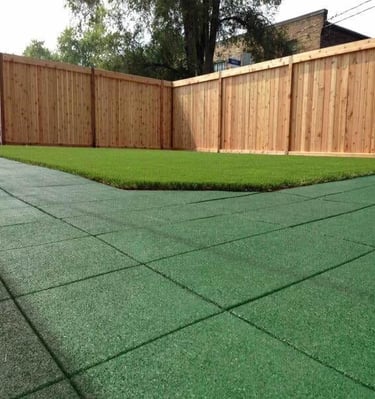 placa de borracha verde 50x50cm 20mm playground parquinho brinquedoteca ecologico