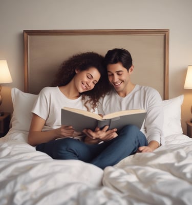 A cozy reading nook with a warm blanket and a steaming cup.