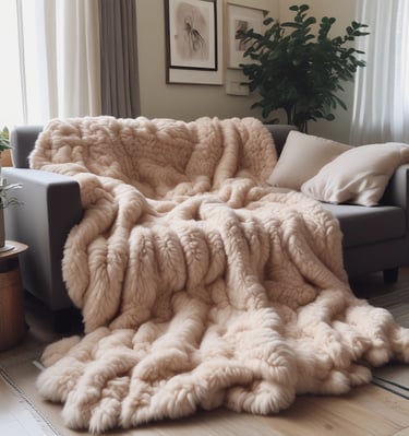 A cozy reading nook with soft pillows and a warm blanket.