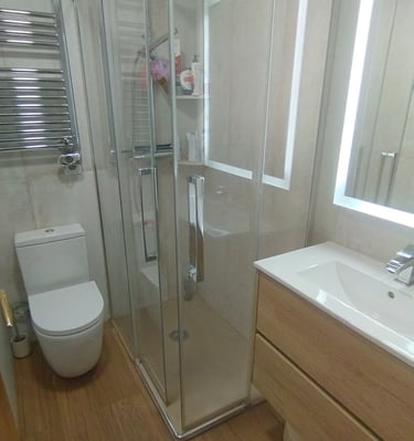 Antes y después de un baño reformado