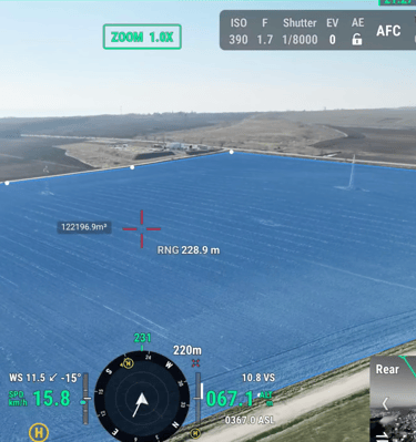 Calcul de surface avec un done Matrice 4T