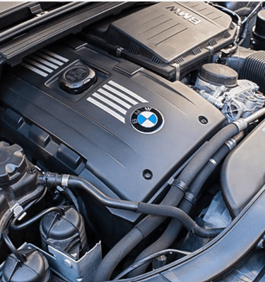 engine bay detailing on bmw