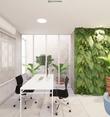 sala da diretoria da clinica arquitetura de interiores