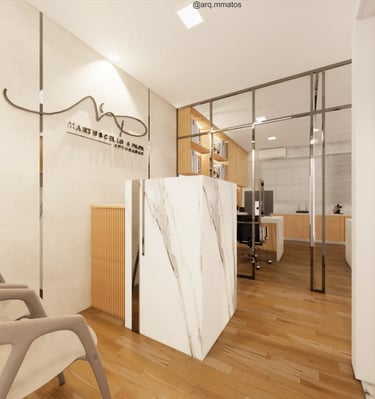 balcão da recepção advogados