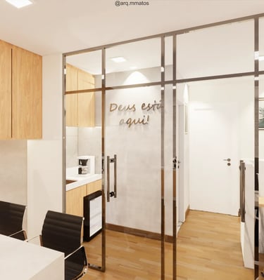 divisória de vidro interiores escritorio