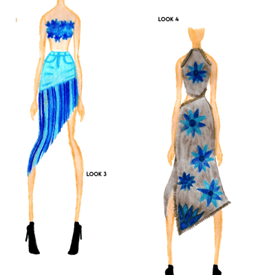 Bocetos de moda, carolina guerrero, refahioning, upcycling, reciclaje textil, ecodiseño, ecomoda